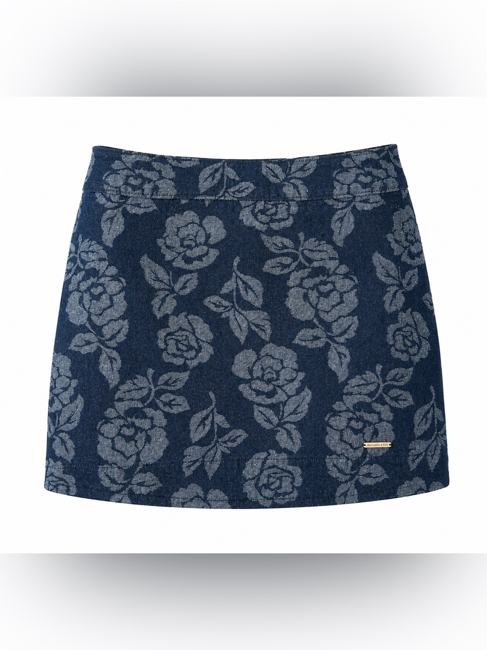 Abercrombie & Fitch metallic rose denim mini skirt, size 00